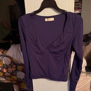 Women's Purple Long Sleeve Top